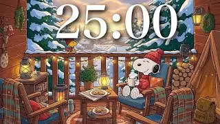 25-Minute Snoopy Focus Timer &mdash; Cozy Study & Work Session