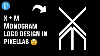 How to make Monogram logo in Android | XM Monogram logo design tutorial in pixellab 😯