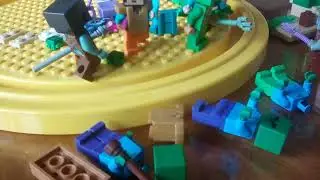 Attack of the turtle house: Lego Minecraft stopmotion 