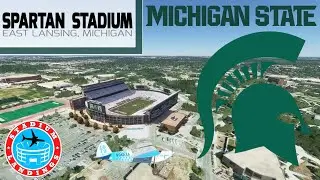 Spartan Stadium (East Lansing, Michigan) - Microsoft Flight Simulator STADIUM LANDING!
