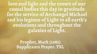 O beloved Mighty I AM Presence, in the name I AM THAT I AM, we send love and light and the crown of&hellip;