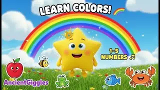 🌈 Rainbow Colors Song for Kids  Learn Colors & Numbers 1 to 5  Fun Educational Songs for Toddlers