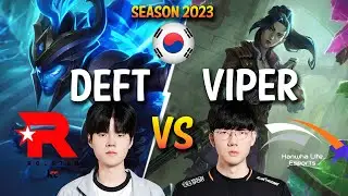 KT Deft vs HLE Viper - Deft KALISTA vs Viper CAITLYN ADC - Patch 13.23 KR Ranked