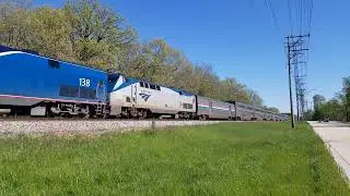 AMTK 138 (Phase 7 P42) leads Empire Builder 7 in Morton Grove
