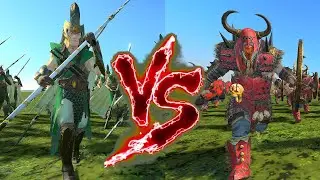 Eternal Guard VS Marauders of Khorne. Total War Warhammer 3
