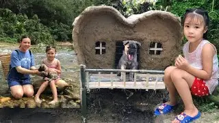 Rescue dogs washed away by water andbuild a loving home for dogs - build apuppy house