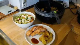 Tefal ActiFry 2in1 - LOW FAT Kartoffel Wedges & Lachs Rezepte (deutsch)