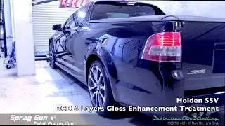 Holden SSV Ute Phantom Black Definitive Sydney Spray Gun 4 Layers Paint Protection Gloss Enhancement