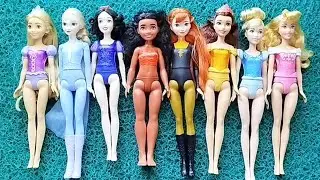 ASMR Most Popular Disney Princess Mattel Dolls /lots of colorful rainbow Dresses | unpacking toys