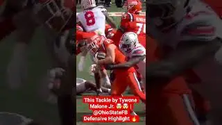 This Tackle by Tywone Malone Jr. 🤯🤯 | @OhioStateFB Defensive Highlight 🔥