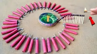 Matchestick Chain Reaction and Diwali Crackers || pk Experiments