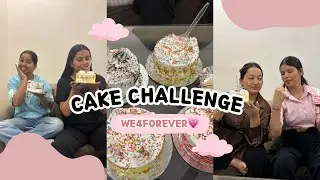 Cake eating challenge🎂 || We4forver✨ #challenge #youtube #foodchallenge #YouTube 