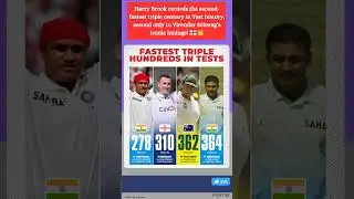 Harry Brook records the second-fastest triple century in Test history, second only ! 🏴󠁧󠁢󠁥󠁮󠁧󠁿👏