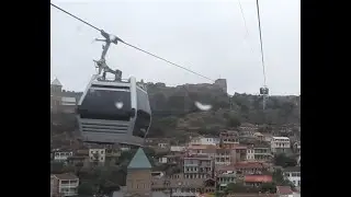 Riding the Cable Car, Tbilisi, Georgia