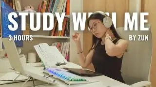 let's study for 3 hours with me 📚 pomodoro 50/10 ⌛ calm piano 🎹