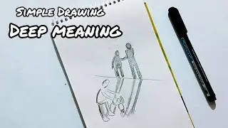 😱 Simple drawing Deep meaning | Pencil Sketch | Art studios himadri