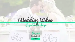 Sale Popular Wedding Video Package - Let us tell your story