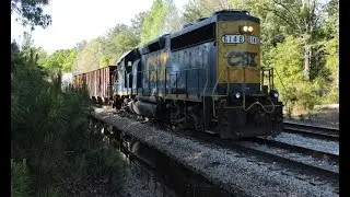 HD: CSX 6148 leads CSX A716-21 in Union City, GA