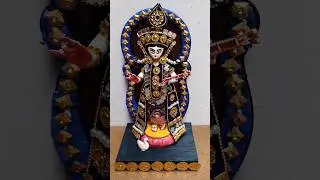 small Saraswati idol making at home #viral #trending #saraswati #crafts #short