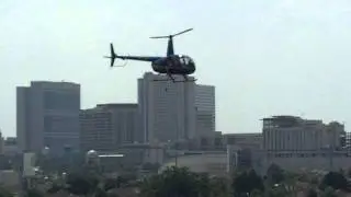 Helicopter Flies Over Bobby Dodd