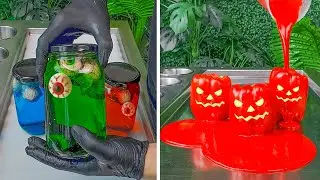 #Satisfying9 🔪HALLOWEEN Eyeball Water Bottle in the storage room