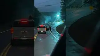 Car Crash Downs Utility Pole and Makes Live Wires Spark