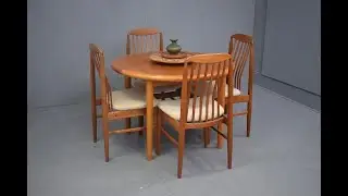 Compact teak dining table by Danish Mobelfabrik