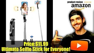 Buy 45 Selfie Stick Tripod with 2 Lights, Extendable 5 in 1 Selfie Stick Phone Tripod,