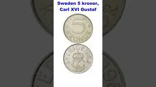 Sweden  5 kronor || 1982 ||King Carl XVI Gustaf (1975 - 2019) ||Copper-Nickel  #short #new #trending