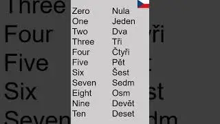 How to count to 10 in Czech