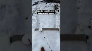 White Cane & Snowy Step #orientationandmobility #blind #whitecane #safety