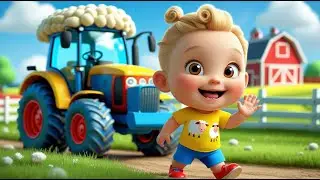Sheep Rides the Farm Tractor | Happy Farm Song for Kids | Fun Animal Adventure Rhyme