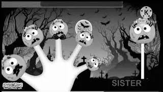 Zombie cake pop finger family black and white 