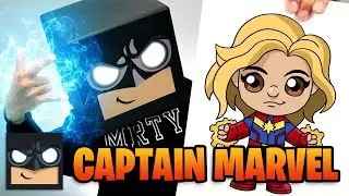 How To Draw CAPTAIN MARVEL | Cartooning Club Tutorial
