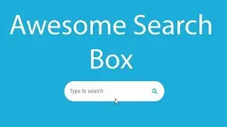 How to create an awesome search box using HTML & CSS