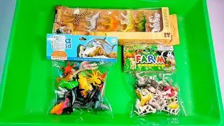 Cow Giraffe Elephant Tiger Panda Rhinoceros Animal Toys, Asmr