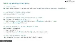 Spark SQL Api automatic Convertion of RDD into dataframe Examples