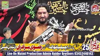 Zakir Syed Iqbal Hussain Shah Bajarwala 25 April 2024 Chillianwala Station Mandi BahulDin