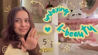 Unboxing New K-Beauty Skincare and Makeup Products 🎧💳