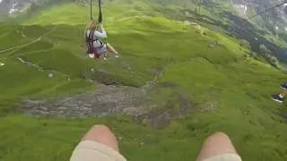 First Flyer (First Flinger) Zip Wire Grindelwald Switzerland