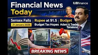 Financial News | Sensex Falls, Rupee Hits 91.5, Budget Tax Hopes, Adani & Global Trade