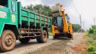 JCB Exacavating and Loading Dump Truck | Modern Road Construction Technology