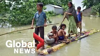 Floods in India's Assam force a million people from their homes
