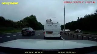 Dramatic footage shows BMW being written off after three vehicle crash on A1
