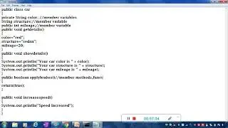 Introduction to Java Classes