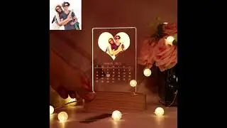 Custom photo calendar night light