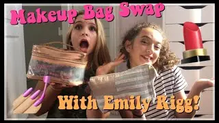 Makeup Bag Swap Challenge  Ft. Emily Rigg | Kitty.x.Langer !💗
