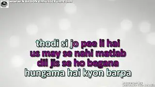Hungama Hai Kyo Barpa Ghulam Ali Ghazal Video Karaoke With Lyrics