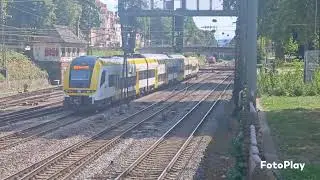 Zugfehrkehr in Offenburg Messzug,BR146,ICES,..
