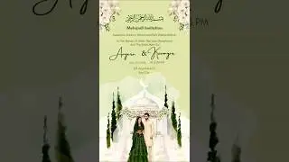 Canva created wedding card #canvatutorial #glowup